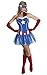 Produktbild Rubie 's Offizielles Damen Marvel Miss American Dream Captain Amercia Tutu Kleid Erwachsenen-Kostüm – XS