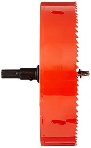 6mm Bohrer 155mm Häckselgutdurchmesser Lochsäge Rot für Bohren in Holz - 2