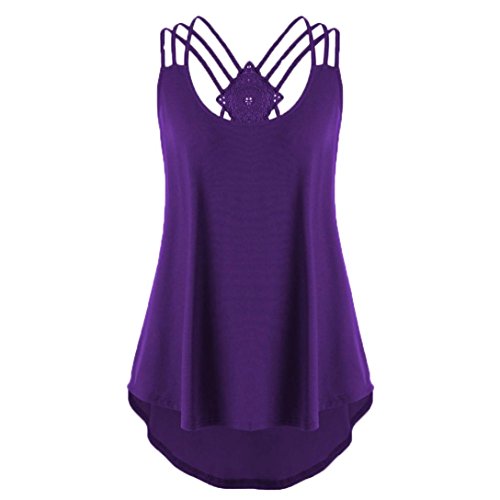Tefamore-Robe Débardeur pour Femme Y-violet S