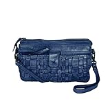  Bear-Design kleine Leder Damen Tasche, Umhängetasche, Cross Body, Leder Clutch CL32663 geflochtenes, gewaschenes Leder