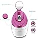 OKACHI GLIYA Nano Facial Steamer Ionic Hot Mist Face Steamer Professional Open Pores Skin Treatment for Blackhead & Acne Portable Inhaler Spa Relieve Sinus Cleansing Pores - Rose Red