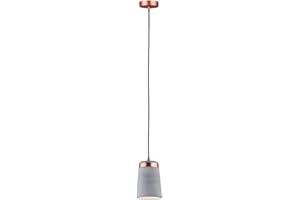 Paulmann 79617 Neordic Stig lampa wisząca maks. 1 x 20 W lampa wisząca do lamp E27 lampa sufitowa szara/miedziana matowa 230 V beton/metal bez żarówki