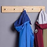  Wandgarderobe aus Holz  verschiedene Holzarten, Längen & Haken zur Auswahl  handgefertigt in Bayern  Garderobenpaneel Garderobenleiste Hakenleiste Garderobe-Holz  Handtuchhalter  Massiv-Holz