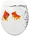 Produktbild WC Sitz mit Absenkautomatik -"Goldfische" Design - Duroplast Toilettendeckel mit Motiv inkl. Montagesatz - Grinscard
