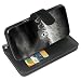 Produktbild NANIH Home Moto Z2 Force Hülle, Luxury 12 Card Slots Stoßfester Ständer PU Leder Brieftasche Flip Case Schutzhülle mit Handschlaufe für Motorola Moto Z2 Force Edition (Schwarz)