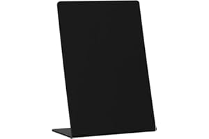Europel Desktop Chalkboard L-Standard, A6, Polystyrene, Slate Style, Integrated Stable Base, Single-Sided Presentation, for Restaurant, Hotel, Festival, Food Truck, Office, Counte, Black