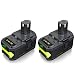Produktbild [2 Stück] Werkzeugakkus, FLAGPOWER 18V 4.0Ah RB18L40 Ersatz Akku für Ryobi ONE+ 18V P104 P105 P102 P103 P107 P108 Li-ion Ersatzakku Werkzeug Batterie
