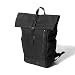 Produktbild LHJ Schultasche, Große Kapazität, Einfache Feste Farbe Nylon-Tuch Abriebfesten Wasserdichten Rucksack, Geeignet Für Studenten, Paare, Reisen, Einkaufen, Alltag,Black,29 * 15 * 45Cm