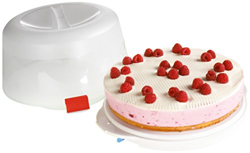 Dr. Oetker Kuchenbox, Party- und Tortenbutler mit Tragehenkel und Fach für Kühlakkus, runder Kuchenbehälter mit Servierboden (Kuchentransportbox: Ø 38,5×19 cm), Menge: 1 Stück - 4