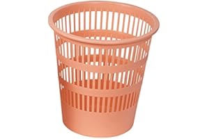 FELIXMANIA Papelera de Plástico de Rejilla 12 Litros Color Pastel (Naranja)