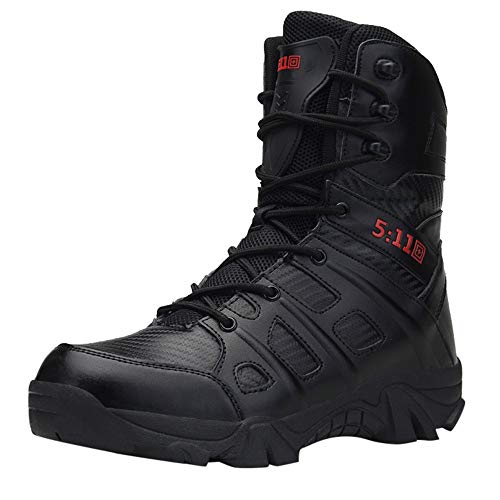 Preisvergleich Produktbild MAYOGO Militärstiefel Herren Mountaineering Stiefel Schneeschuhe Schwarz Khaki,Männer Stoßdämpfung Outdoor Klettern Mountaineering Stiefeletten für Männer Zwei Stile 39-47