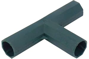 GARDENINGWILL 10Pcs 3 Way T Tpye 16mm Heavy Duty PVC Pipe Fitting Build Heavy Duty Greenhouse Frame Furniture Connectors Tent Connection