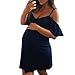Produktbild Yesmile Damen Schwanger Kleid, Schwangerschaft Umstandsmode Schwangerschaftsshirt Umstandsshirt Mode Schwanger Rüschen Sterben Mutter Schaftsfestes Camis Kleid Schließen