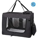 trixie hundebox alu xl Größe: ca. 82 x 58 x 58cm MC Star leichte Transportbox für Haustiere mit Fleece-Matte tragbar faltbar, Hundekäfig, (Gr. M/L/XL, Schwarz)
