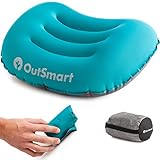 EQUIPAMIENTO PARA EXCURSIONES ULTRALIGERO Y COMPACTO: Con un peso de sólo 2,75 onzas, es la almohada de campamento más ligera del mercado. Después de doblarla y guardarla en su bolsa de compresión diseñada especialmente, ocupa menos espacio que una lata de refrescos (sólo 12 x 6 x 6 cm). Esto significa que llevarás esta almohada inflable en tu mochila donde quiera que vayas