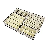 6 cell for towels，handkerchiefs and scarves or ties, 7 cell for bras,8 cell for pants and 24 cell for socks or other accessories.