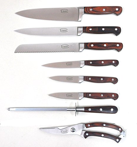 Dr. Richter 9-teiliges Set edle Küchenmesser mit Messerblock – Profiqualität Messerset, Messerblock bestückt - 4