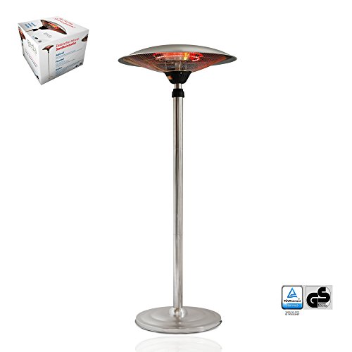 Preisvergleich Produktbild Smart Planet® Hochwertiger Elektro Heizstrahler - Karbon Heizpilz - Heizstrahler Terrasse elektrisch - wenig Stromverbrauch - Edelstahl Alu - warmes Licht - GEDA