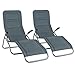 Produktbild blumfeldt Vitello Noble Grey Liegestuhl • 2-er Set • Sonnenliege • gepolsterte Bäderliege • Quick Dry Foam • ergonomisch • klappbar • witterungsbeständige Pulverbeschichtung • bis 150 kg • grau