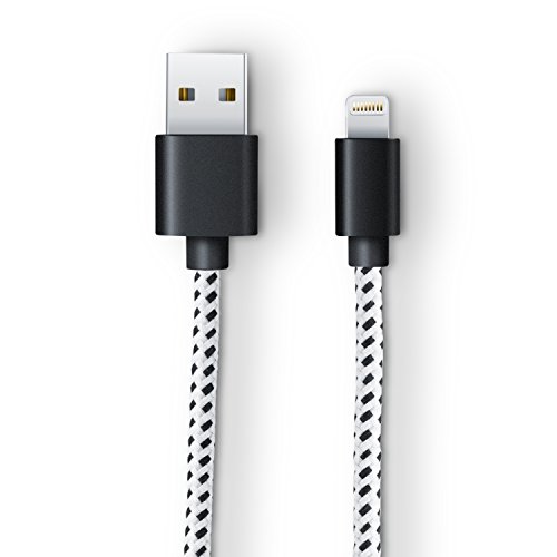 CSL – 1,0m Premium Apple MFI Lightning USB Kabel (Apple MFI zertifiziert & lizensiert) | Datenkabel / Ladekabel | für Apple iPhone & iPad | schwarz/weiß - 2