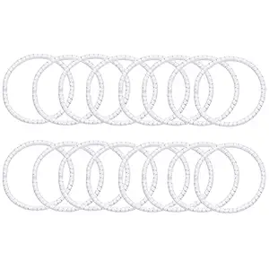 Amazon Brand - Solimo Womens Rubber Bands, Thin, White, Pack of 16