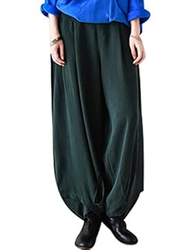 Youlee Donna Estate Vita Elastica Gamba Larga Pantaloni Harem