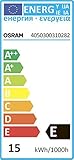 Alta calidad OSRAM T26/57 Bombilla Incandescente, E14, 15 watts, Trasparente, 1 Unidad