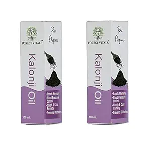 FOREST VITALS Premium Pure Organic Kalonji - Black Seed Hair Oil | 100 Ml |(Pack of 2)_B-C-KALONJI-02
