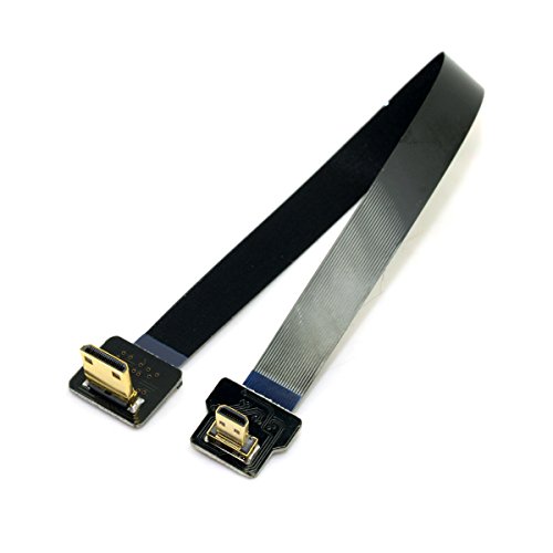 CY 50 cm 90 Grad bis abgewinkelt FPV Micro HDMI Stecker auf Mini HDMI FPC flach Kabel für GoPro Multicopter Aerial Photography - 7