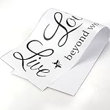Hanmero Wandwelt Love every moment Laugh every day Live beyond words 0.00 cm mit 2 x Spruch Aufkleber butterfly wall für home-office, Kinderzimmer, Wandtattoo, corp Türfototapeten Fototapete Tapete Geburtstag für Jungen und Mädchen(70 cm x 50 cm, bk) - 5