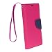 Produktbild Stylisches Bookstyle Handytasche Flip Case Wallet für "Samsung Galaxy S7 Edge" Handy Schutz Hülle Etui Schale Cover Book Case pink-blau