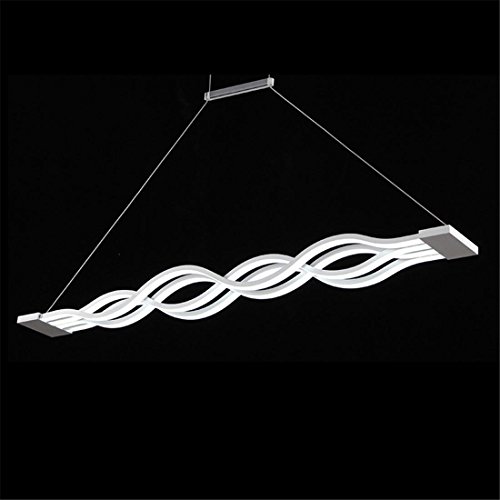 Preisvergleich Produktbild Modern Einfach LED 4 Welle Deckenleuchte, Aluminium Acryl Schatten Kronleuchter Schlafzimmer Wohnzimmer Deckenbeleuchtung Restaurant Käfig Bar Dekoration Lampe , B