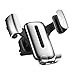 Produktbild Autotelefonhalterung Belüftung Gravity Linkage Phone Holder Mit One Button Release und 360 ° Drehung Für iPhone X / 10 / XS 8 7/7 Plus 6/6 s Plus 5S LG Sony HTC Huawei P20 und andere,Silver