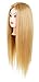 23" (Mary) Cosmetology School Student Beauty School Cuting Braiding Practice Cosmetology Mannequin Head Tranining head 80% Real Hair Blonde