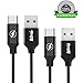 Produktbild USB Typ C Kabel, Kiirie 2Pack 3.3ft 6.6ft Nylon geflochtene Schnur Schnelle Ladegerät mit Reversible Steckverbinder für LG G5 V20, Nexus 5X 6P, Google Pixel XL, Huawei P9 Plus, OnePlus 2 3, Macbook 12 "und andere Typ C USB Geräte (3FT/1M+6FT/1.8M)