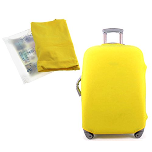 Preisvergleich Produktbild 18-20 " Reise Kofferüberzug Schutzhülle Gelb Elastisch Kofferabdeckung Taschen