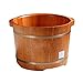 Produktbild DTTX Fußwanne aus Holz für Den Haushalt, High-End-Fußmassage aus Roter Eiche, Eimer für Fußmassage aus Holz, Fußwanne aus Schaumstoff (Ohne Deckel), Holzfarbe, Höhe: 26 cm