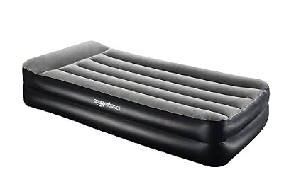 AmazonBasics Matelas gonflable à pompe électrique et coussin intégrés, 191 x 97 x 46 cm - Gris