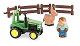 TOMY John Deere Spaß mit dem Traktor Spielset – Bauernhofset zum Spielen für drinnen und draußen – für Kleinkinder ab 12 Monate - 2