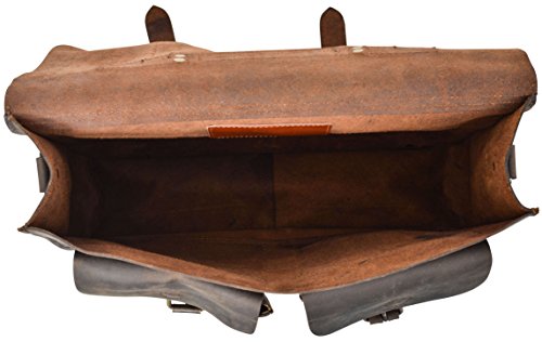 Gusti Leder studio „Edgar“ Rucksack oder Umhängetasche Ledertasche Laptoptasche 15,4″ Rucksack Lederrucksack Cityrucksack für Outdoor Bordtasche Unirucksack Arbeitstasche Klassiker Büffelleder Echt Leder Vintage Elegant Damen Herren Antikbraun 2M2-26-54 - 5