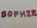 EMBROIDERY FABRIC LETTERS Iron on 5 letter name for GIRLS