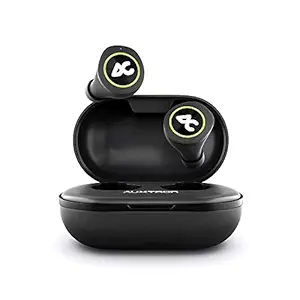 Auxtron AirBolt 505 True Wireless (TWS) Earbuds - Bluetooth 5.0, Full Touch Earphones, IPX5 Water Resistant, HD Stereo Sound, High Bass, InBuilt MIC, Upto 36 Hours Playtime with Charging Case (Green + Black)