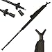 Nitehawk - Zielstock Monopod/Einbeinstativ für die Jagd/Schießsport - Wanderstock - Verstellbar - Schwarz