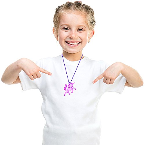 German Trendseller® – 6 x Magische Einhorn Halsketten ┃ NEU ┃ Transparent ┃ Mitgebsel ┃ Kindergeburtstag ┃ 6 Stück - 2