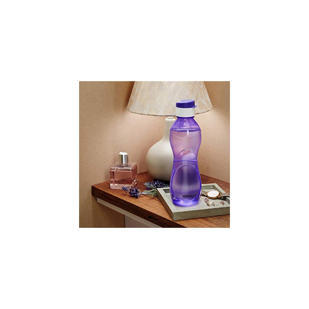 Amazon Brand Solimo Plastic Water Bottle Set with Flip cap (Set of 6