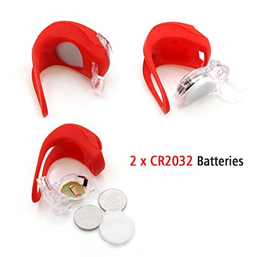 LED Silikon Clip-On FahrradBeleuchtung Bicycle Bike Leuchten Wasserdicht Leuchten 1 Weiße und 1 Rote Leuchte - 8