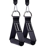Perfecto para bandas de resistencia, gimnasios en casa y máquinas de cables, multiestación Bowflex, máquinas Smith para pesas, máquinas de ejercicios.Están diseñadas para bandas de alta resistencia y para entrenamiento con máquinas de cables.Ideal para maniobras laterales en máquina de poleas y otros ejercicios de elongación en soportes colgantes.Asas hechas con materiales de la más alta calidad.Cintas gruesas en tejido de nailon, costuras resistentes y una textura agradable en las asas.