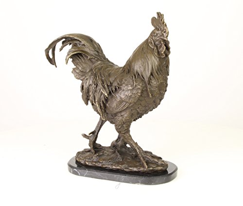 Preisvergleich Produktbild Bronze Skulptur Figur Hahn