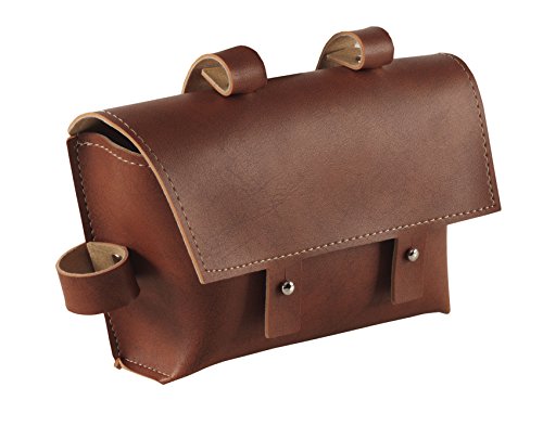 Alforja Bolsa Lateral en Poli Piel Cuero Marron Retro Vintage para cua