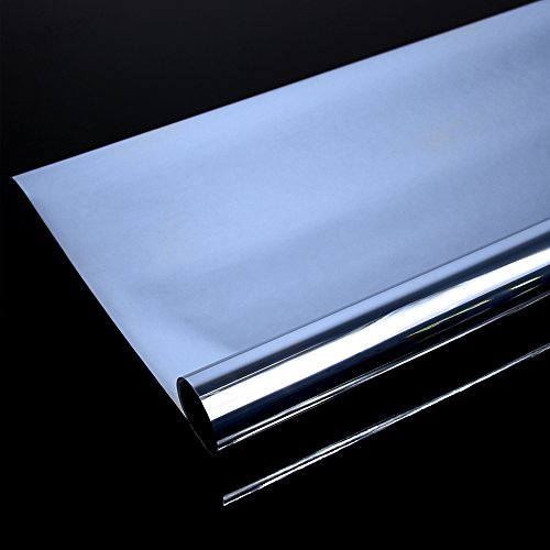 Fenster Folien Set selbstklebende Spiegelfolie Blue 91cm Breite Folie Fensterfolie - 2